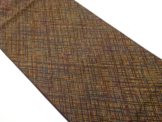 JAPANESE NAGOYA OBI / CHIKUZEN HAKATA / WOVEN ABSTRACT